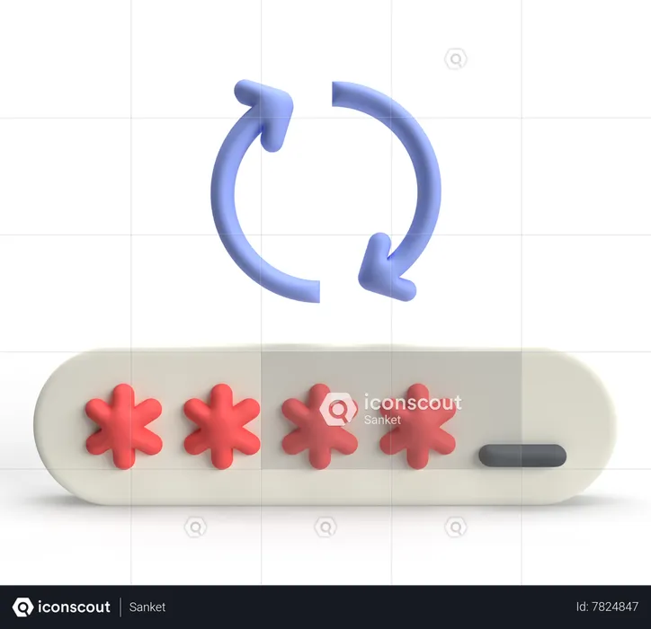 One Time Password  3D Icon
