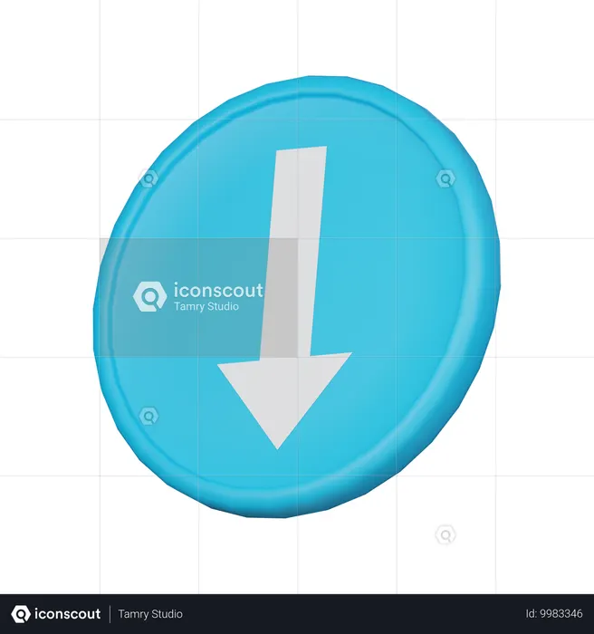 一方通行の道路標識  3D Icon
