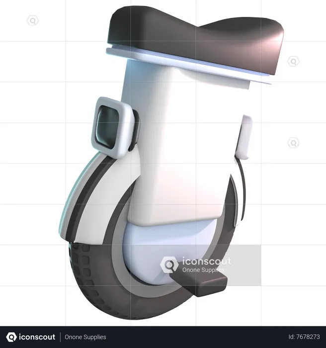 One Wheel Scooter  3D Icon