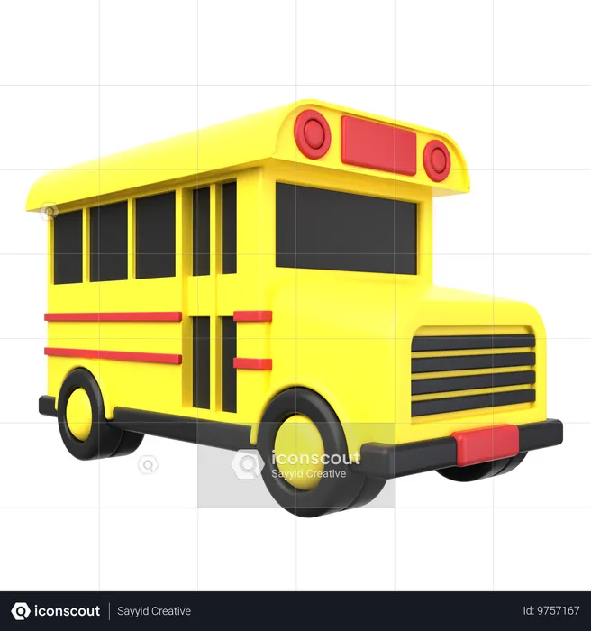 Ônibus escolar  3D Icon