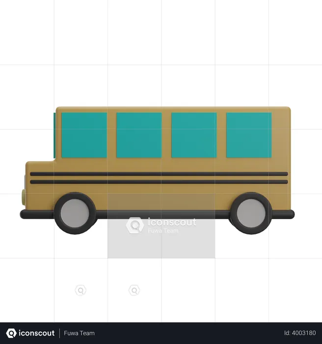 Ônibus escolar  3D Illustration