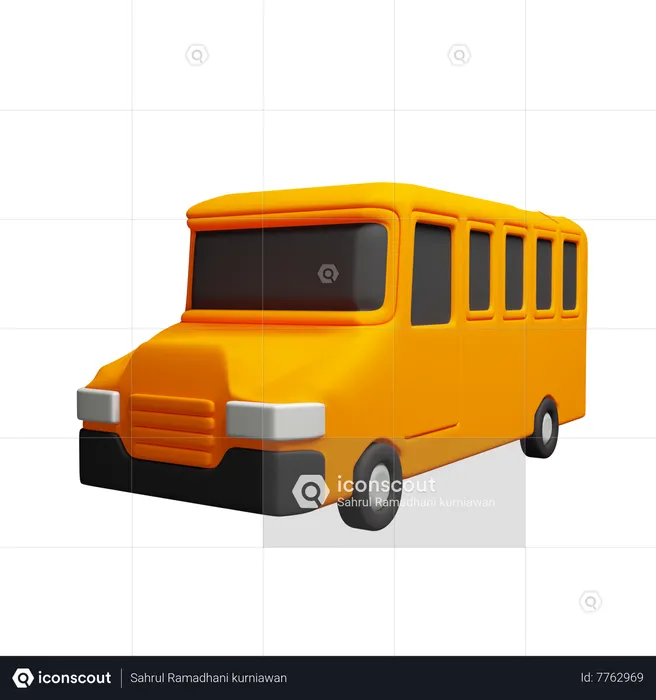 Ônibus escolar  3D Icon