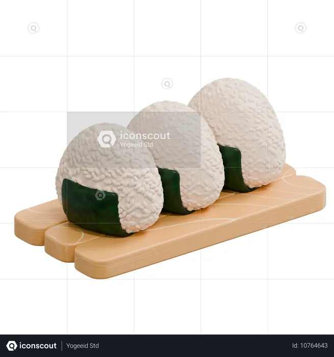 Onigiri  3D Icon