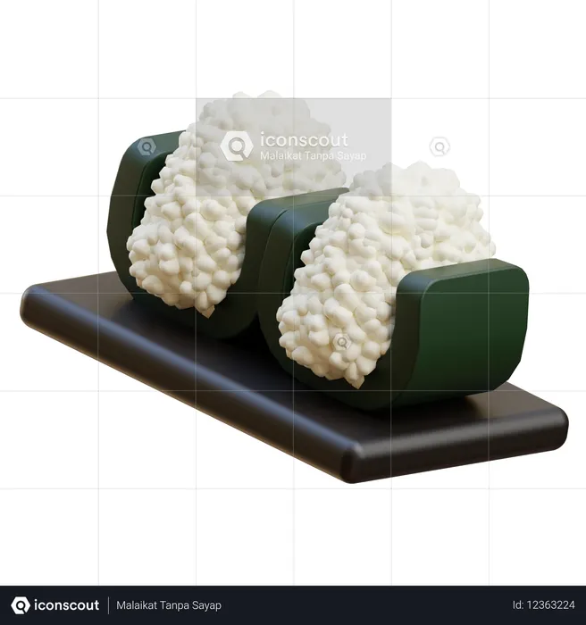 Onigiri  3D Icon