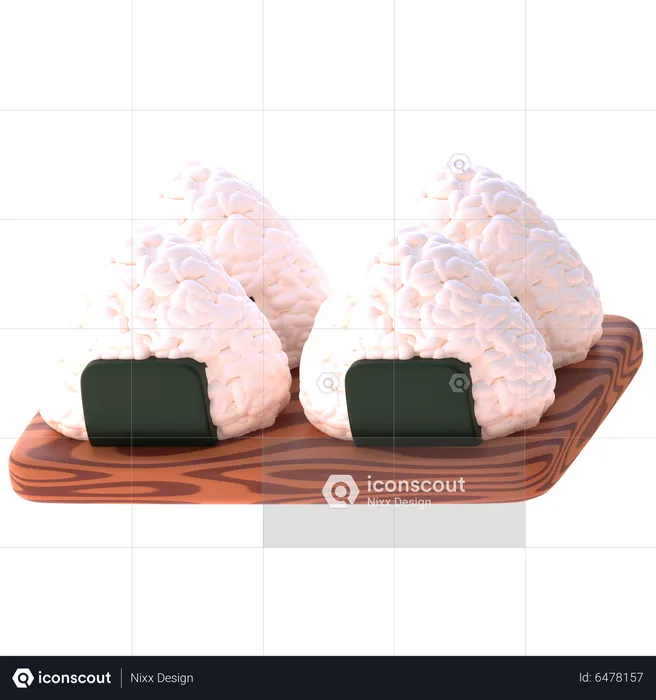 Onigiri  3D Icon