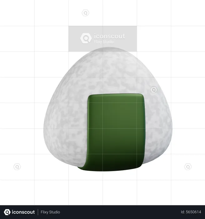 Onigiri  3D Icon