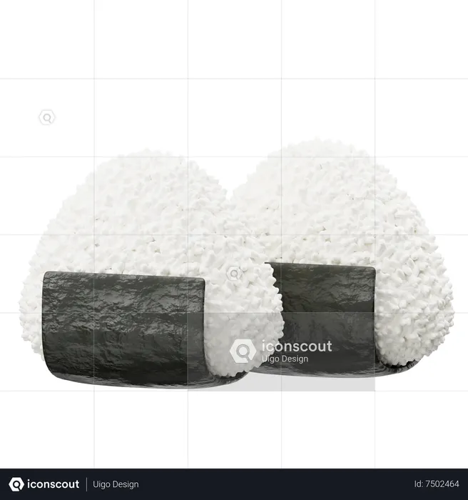 Onigiri  3D Icon