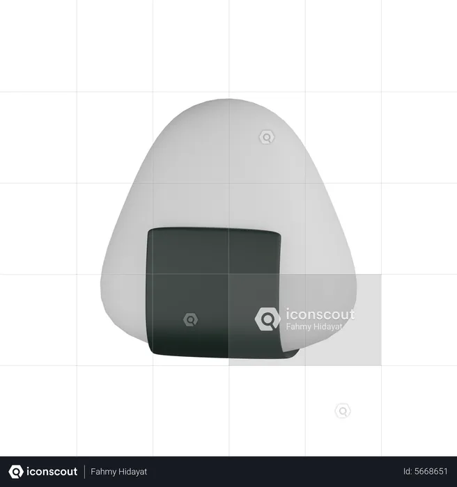 Onigiri  3D Icon
