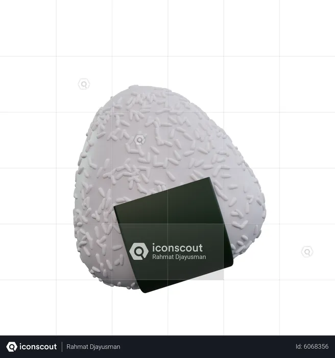 Onigiri  3D Icon