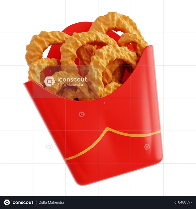 Onion Rings  3D Icon