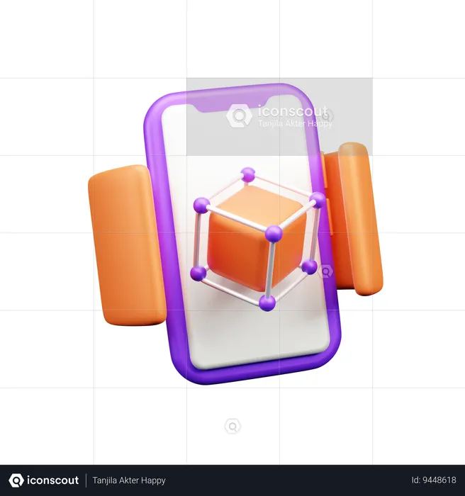 Online 3 D Cube  3D Icon