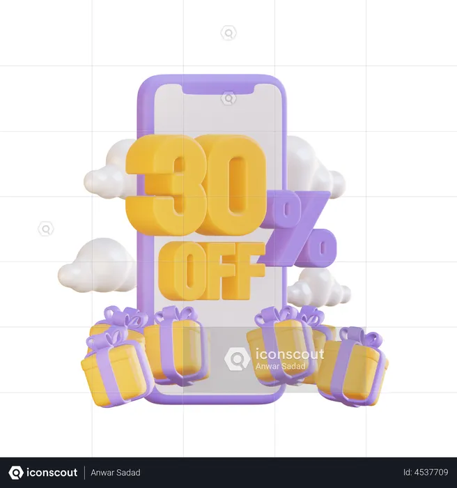 Online 30 Percent Discount  3D Illustration