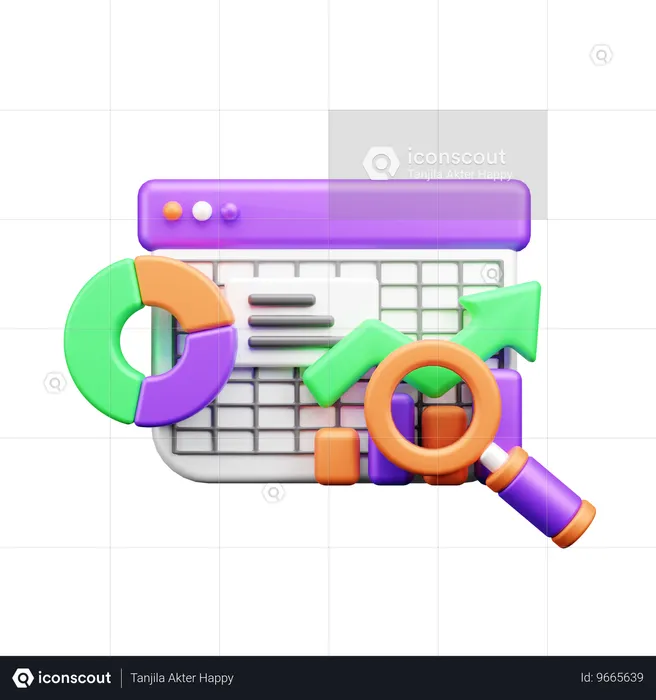 Online-Analyse  3D Icon