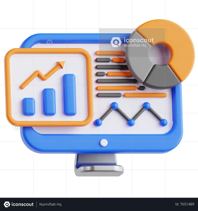 Online-Analysediagramm  3D Icon