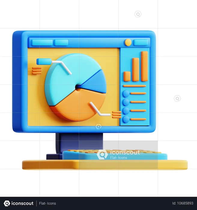 Online Analysis  3D Icon