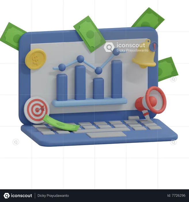 Online Analysis  3D Icon