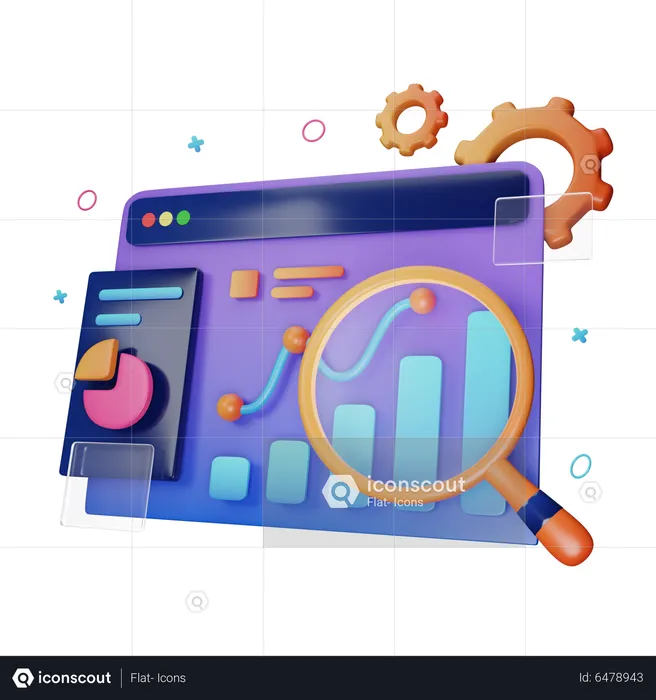 Online Analysis  3D Icon