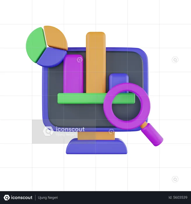 Online Analysis  3D Icon