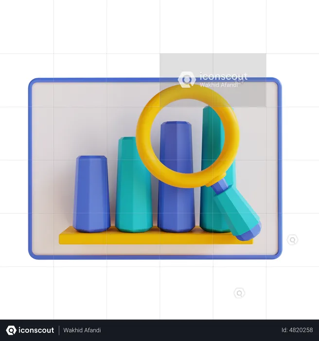 Online Analysis Chart  3D Icon