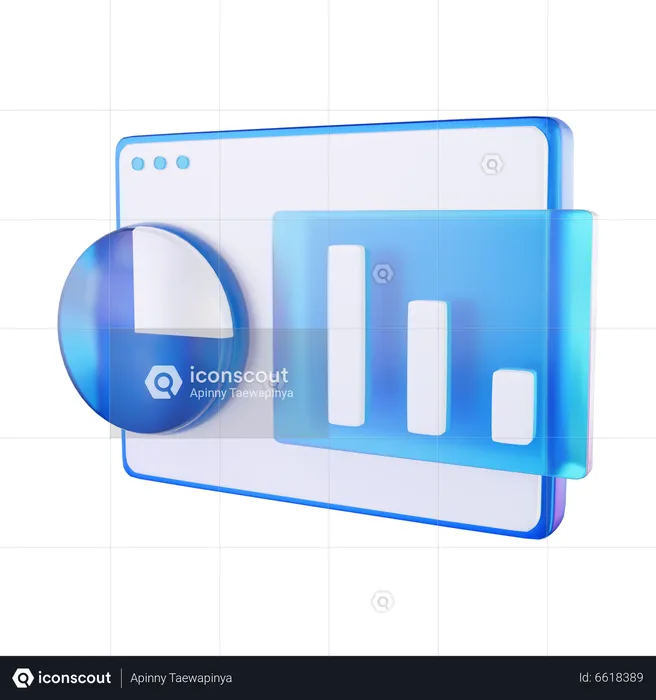 Online Analysis Chart  3D Icon