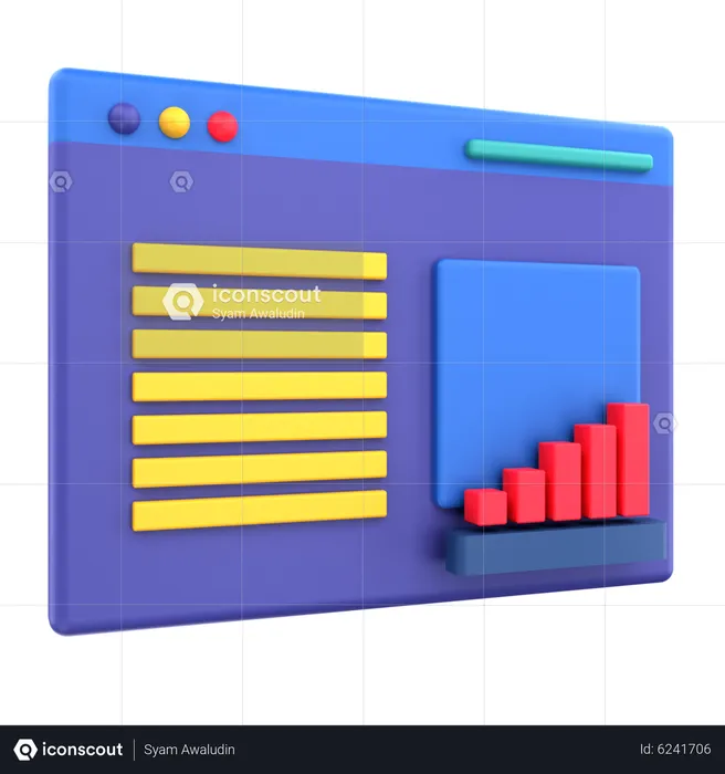 Online Analytic  3D Icon