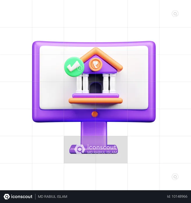 Online-Banking  3D Icon