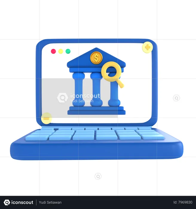 Online Bank  3D Icon