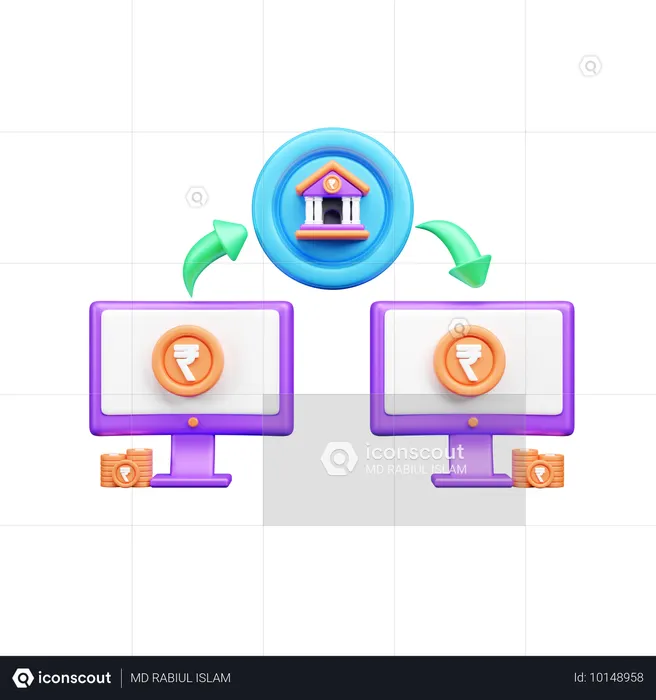 Online Bank Account  3D Icon