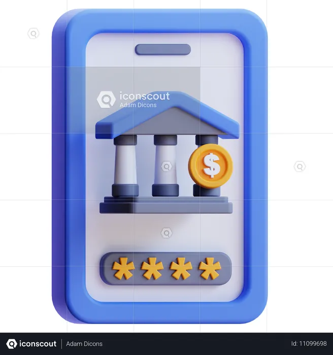 Online Banking  3D Icon