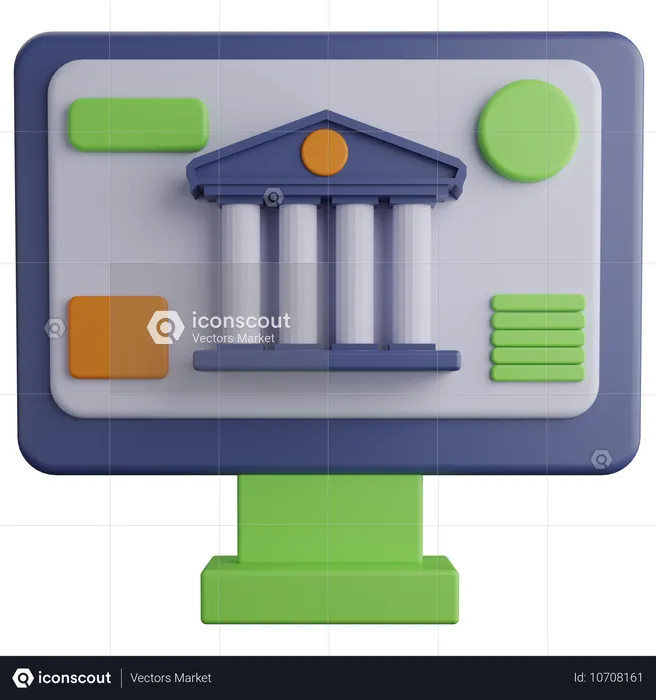 Online Banking  3D Icon