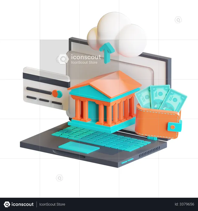 Online-Banking  3D Icon