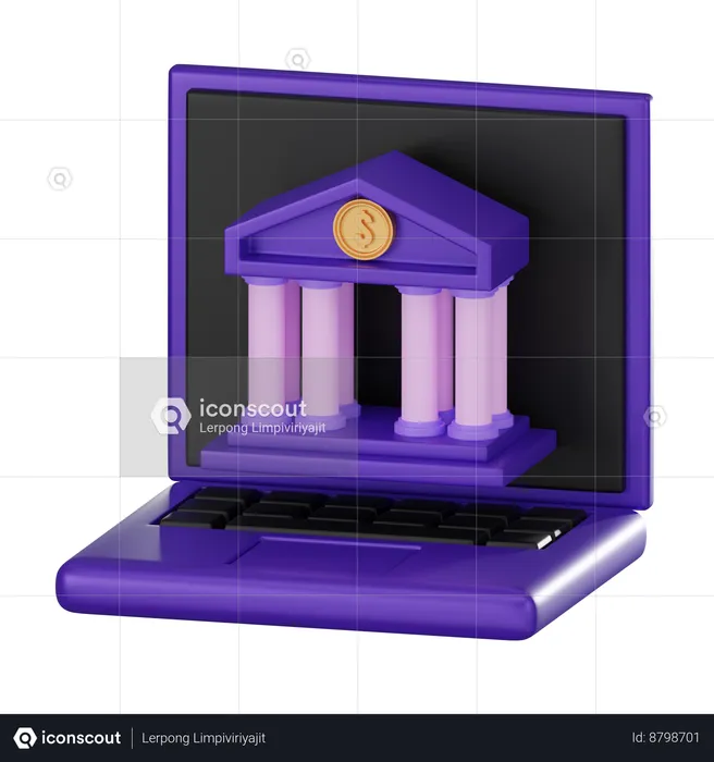 Online Banking Application  3D Icon