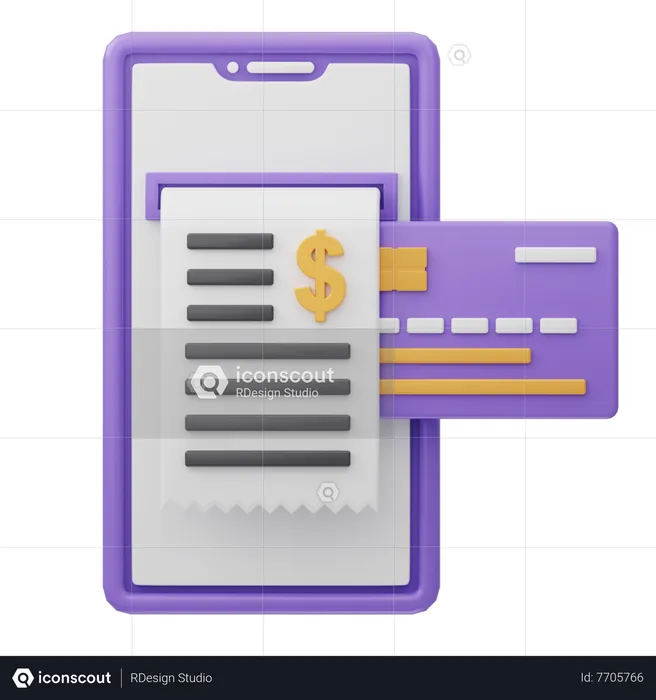 Online Bill Payment  3D Icon