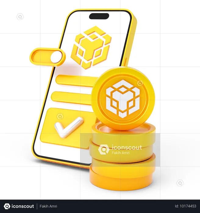 Online-Binance-Münze  3D Icon