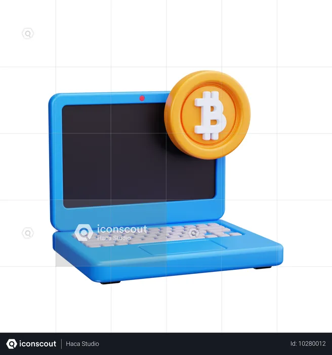 オンラインビットコイン  3D Icon