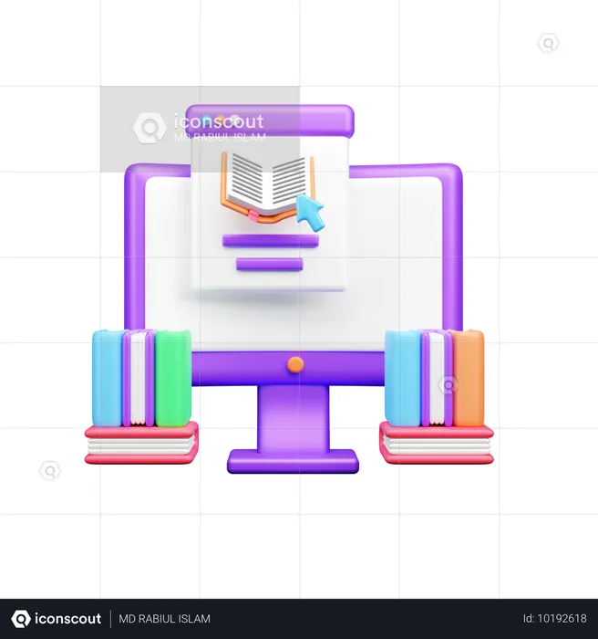 Online Book  3D Icon