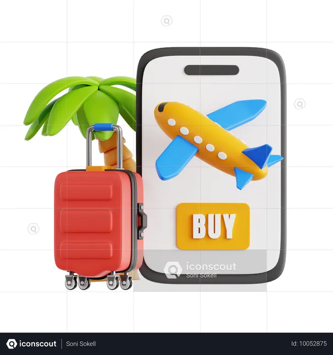 Online Booking  3D Icon