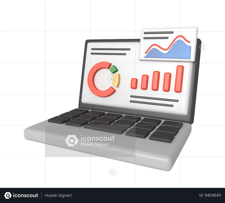 Online business analytics  3D Icon