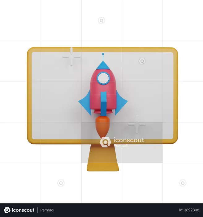 Online Business Startup  3D Illustration