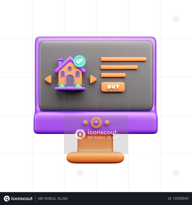 Online Buy Home  3D Icon