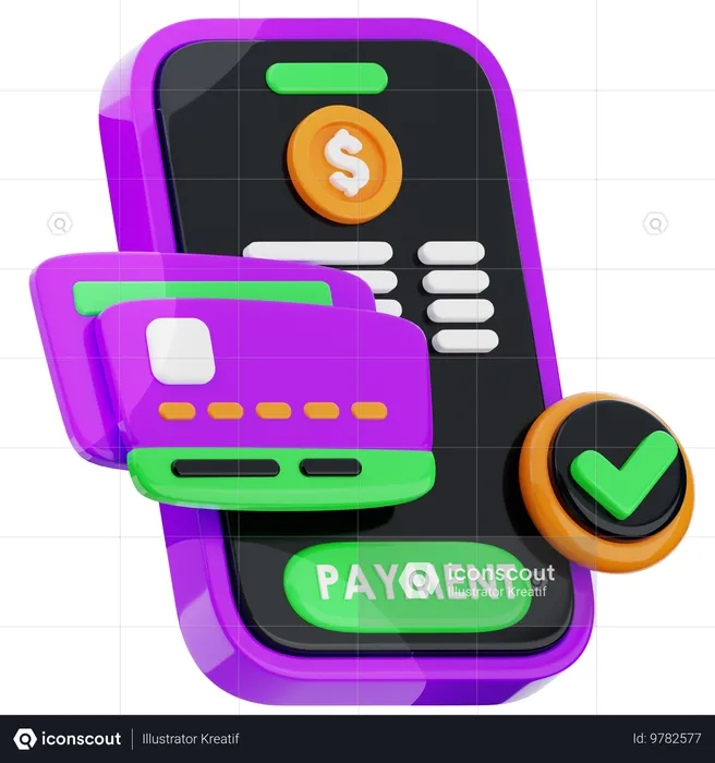 Online Card Payment  3D Icon