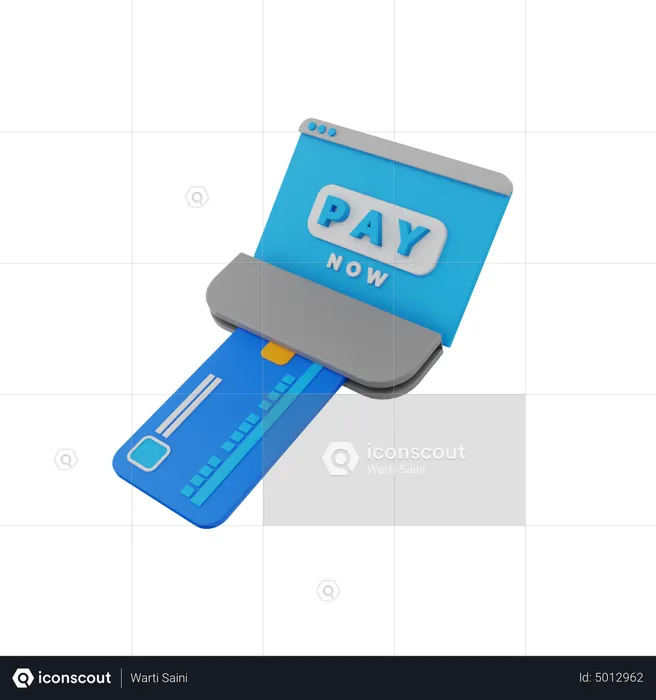 Online Card Payment  3D Icon