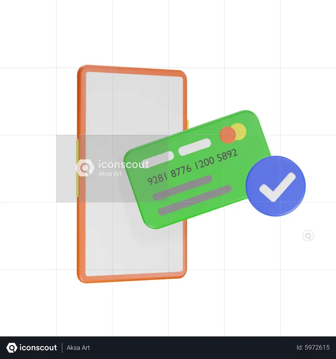 Online Card Payment  3D Icon