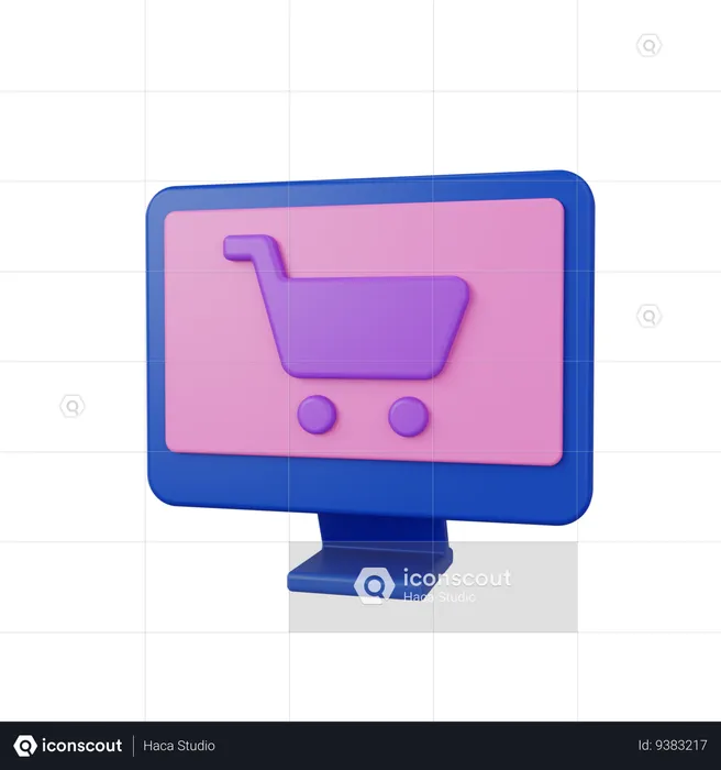 Online Cart  3D Icon