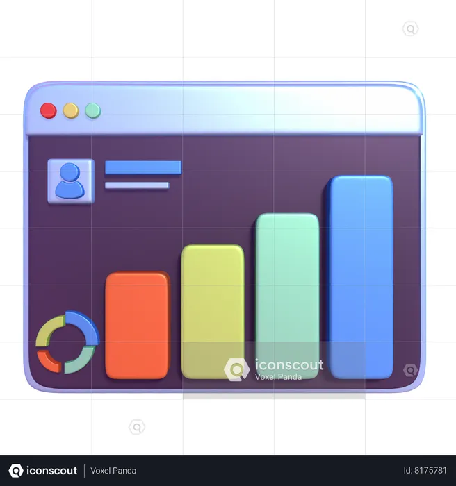 Online Chart  3D Icon