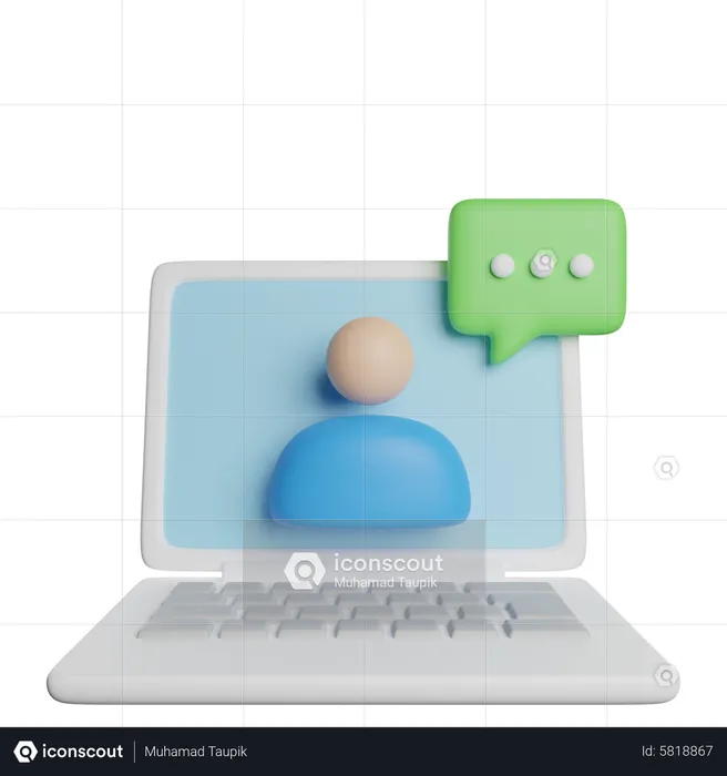 Online Chat  3D Icon