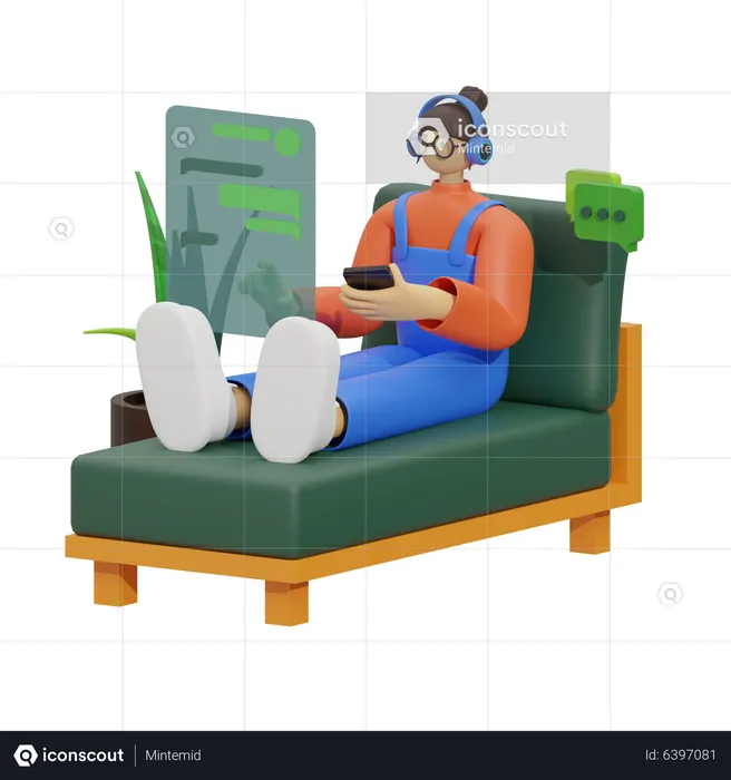 Online Chat  3D Illustration