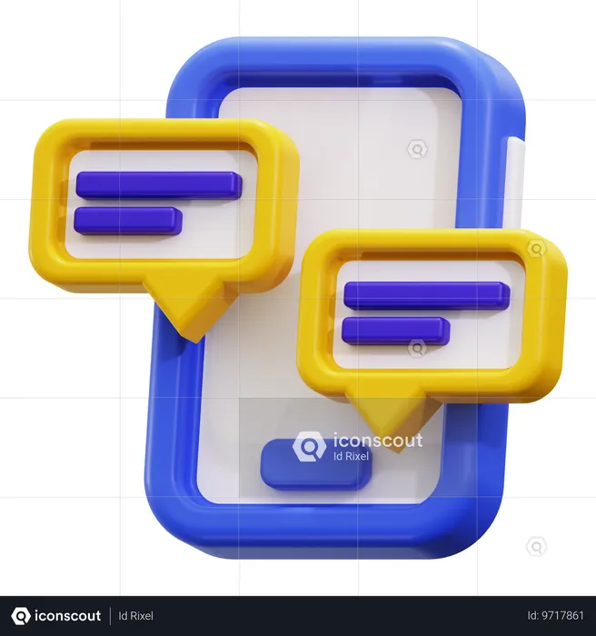 Online chatting  3D Icon