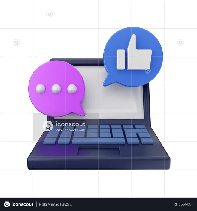 Online Chatting  3D Icon