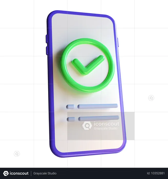 Online Check  3D Icon